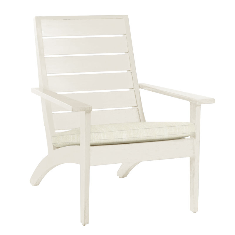 Kennebunkport Aluminum Adirondack Chair - Chalk, Welt, Rollo Cream, Chalk
