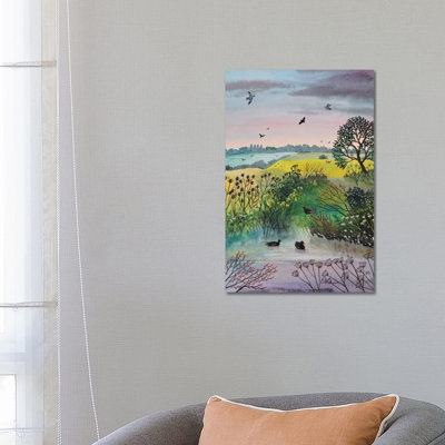 Evening At Moorhen Poo by Jo Grundy - Wrapped Canvas Print
