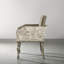 Chaise avec accoudoirs rembourrée Dacher en brun