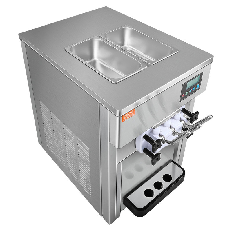 Silver Stainless Steel Commercial Soft Serve Ice Cream Machine