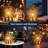 Brass Oil Lamp - 10.25” Decorative Hurricane Lamp with Antique-Style Brass and Glass Body - Round Kerosene Lantern with Built-In Hook - Oil Lanterns for Indoor and Outdoor Use