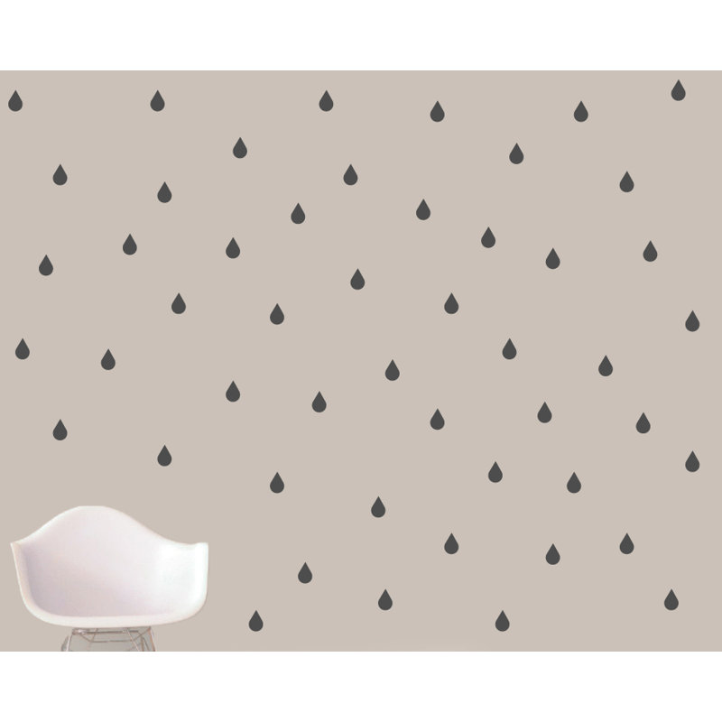 Abstract Non-Wall Damaging Wall Decal, Dark grey