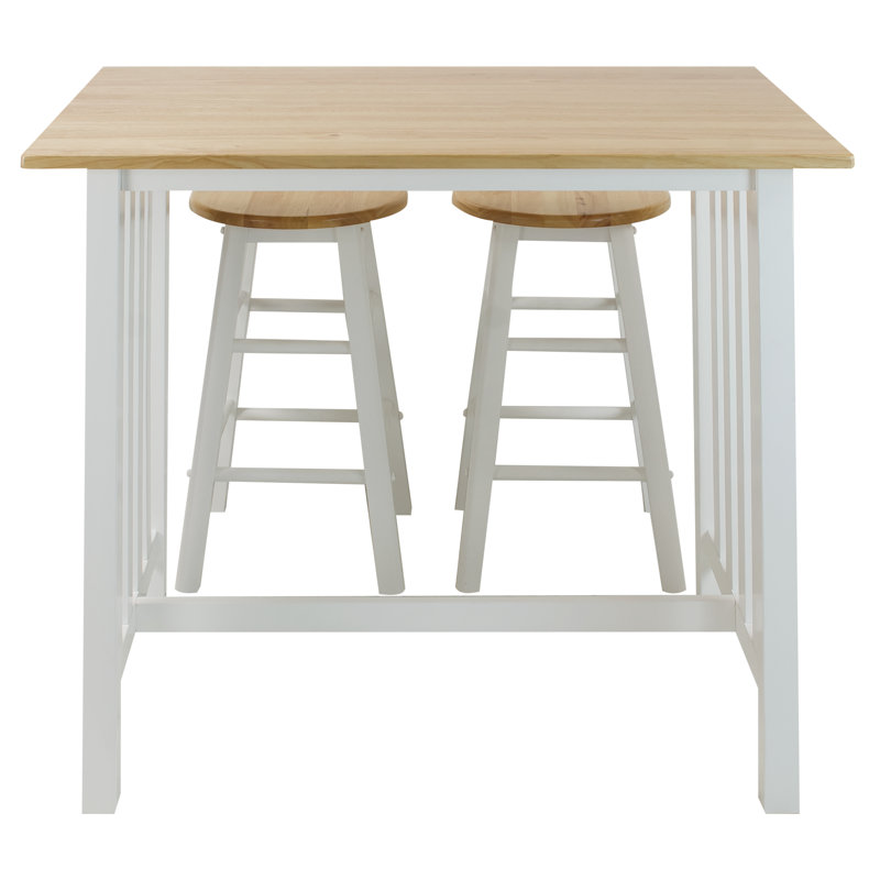 Sigrid 2 - Person Pine Solid Wood Solid Wood Top Four Leg Dining Set