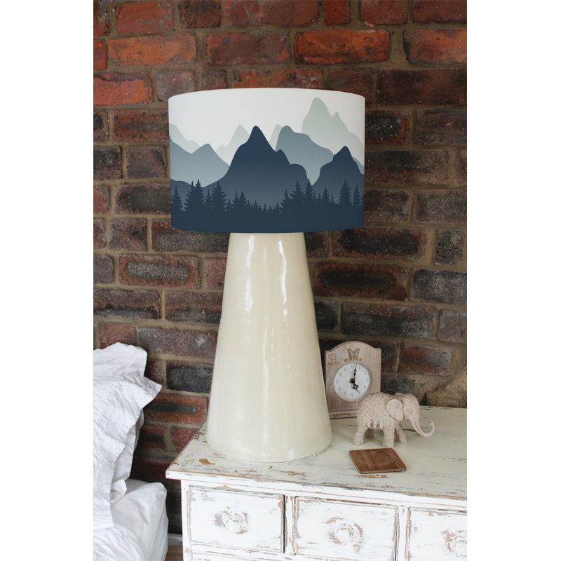 22cm H Canvas Drum Lamp Shade ( Clip On )