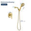 Robinet de douche à contrôle de volume avec valve brute-98127045