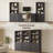 Cesiro 6-Tier Bookcase With 2 Fluted Doors And Adjustable Shelves-1109788712
