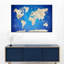 «Beige Latitude World Map», reproduction sur toile tendue-1130661162