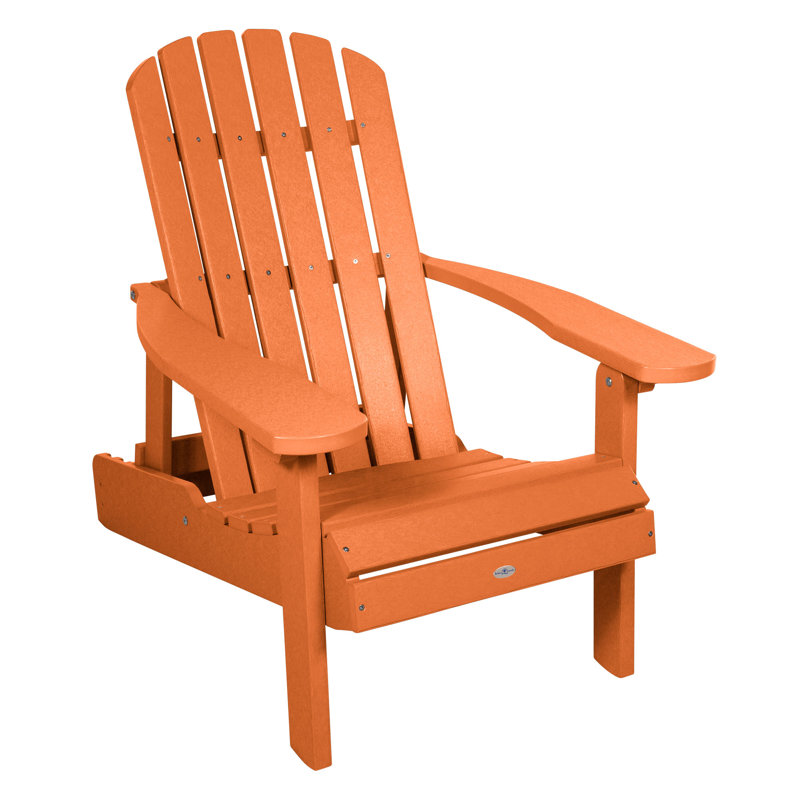 Middendorf Folding and Reclining Adirondack Chair, Orange