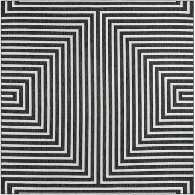 Tapis contemporain noir et blanc Odawa