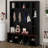 Farmhouse Entryway Bench With Coat Rack, Hall Tree With 6 Hooks, Walnut Storage Bench With Adjustable Shelves, 13 Cubbies-615598634