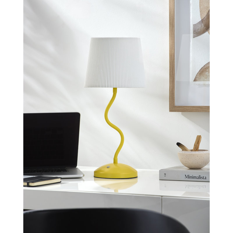 Wilcher Table Lamp, Yellow, White