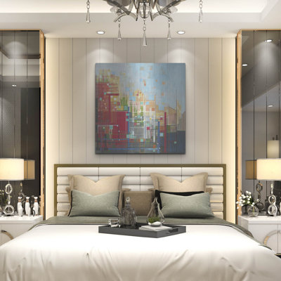 Ebern Designs «Neighbour 8 Meridian» par Carol Joy Shannon, art mural en métal,
