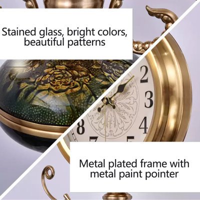 Modern light luxury vintage-style decorative base floor clock