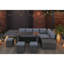 Apeksha 9 - Person Wicker Patio Dining Set with Rectangular Table , Cushions Included