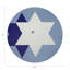 Star Of David Pebble 16" Vinyl Placemat