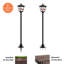Paquet de 2 mini lampadaires de Noël 40 pouces pour l'extérieur