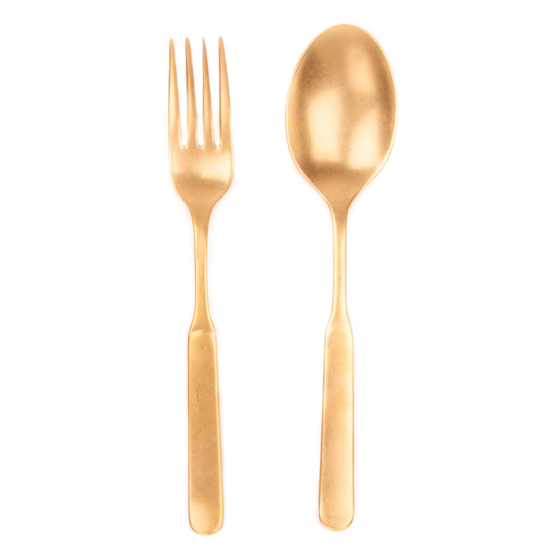 Stainless Steel Serving Piece, Gold