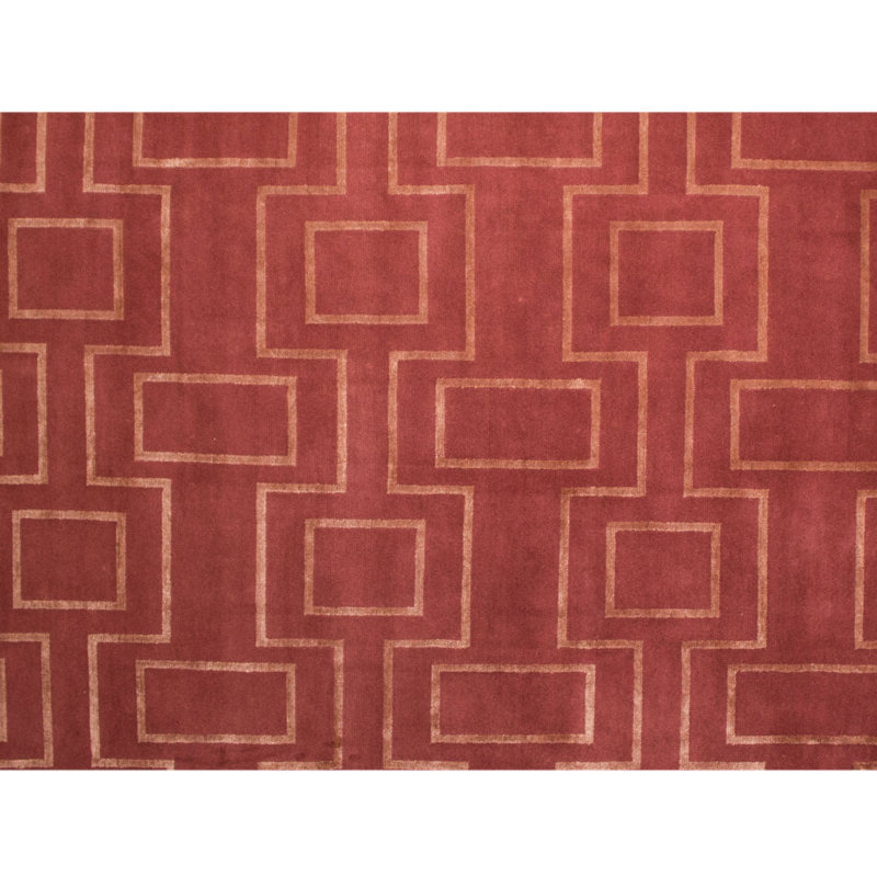 Hand Knotted Area Rug in Jalapeno, Rectangle 6' x 9'