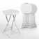 Kyten Round Plastic Collapsible Stools with Handle, 18" Folding Portable Chair 230 lbs Capacity
