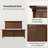 Amberlyn Traditional Hudson Oak King Bed with Solid Wood Legs