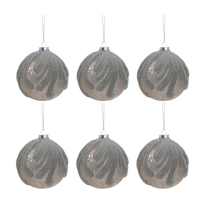 Ornement boule en verre scintillant