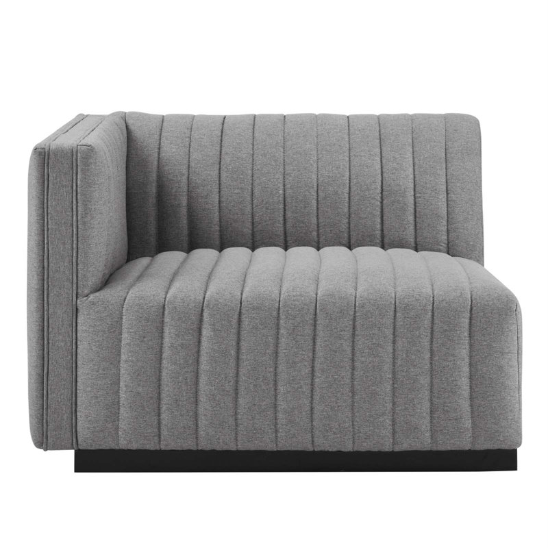 Fauteuil rembourré Conjure Channel, 100% polyester gris clair
