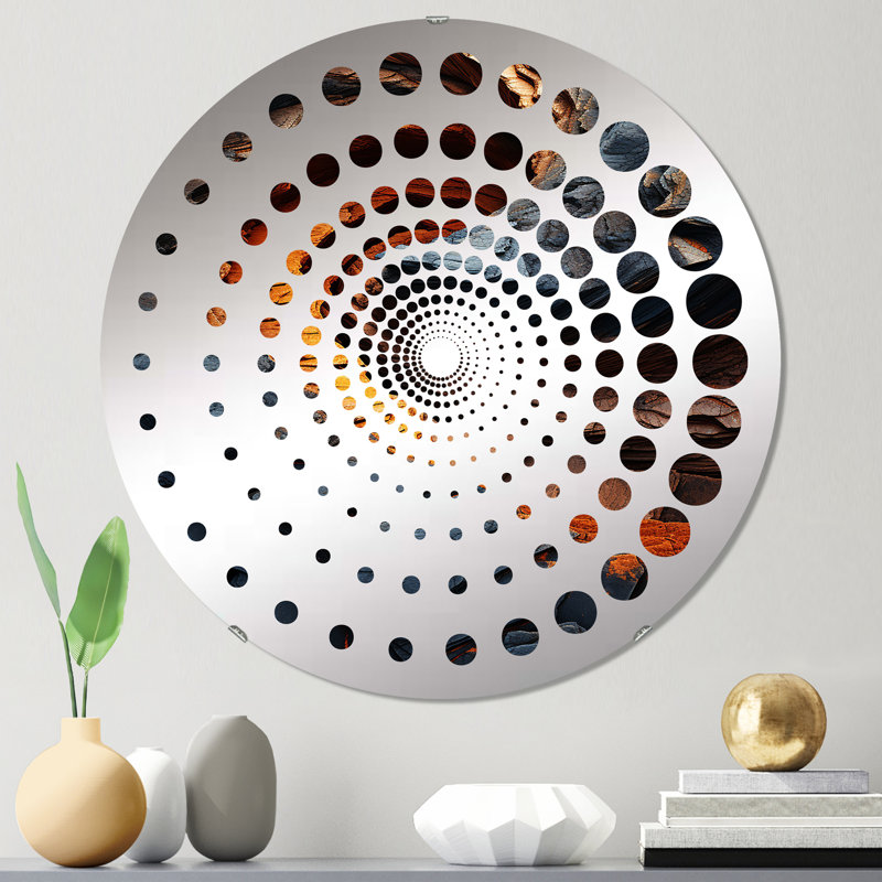 Infernal Infflection Spiral IV - Miroir décoratif à spirales MIR106098 C, 23,6 po x 23,6 po