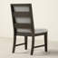 De 2 chaises rembourrées en bois massif gris, élégant et chic, coussin confortable, base de salle à manger de conception moderne, rembourrage, pieds