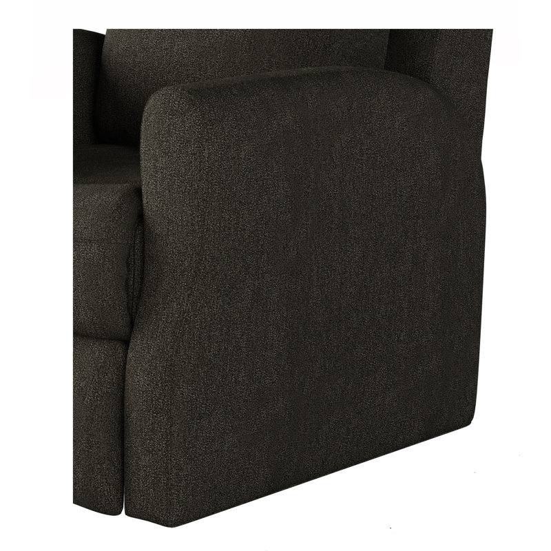 Fame Leather Recliner, Brown Polyester, Power/Wall Recliner