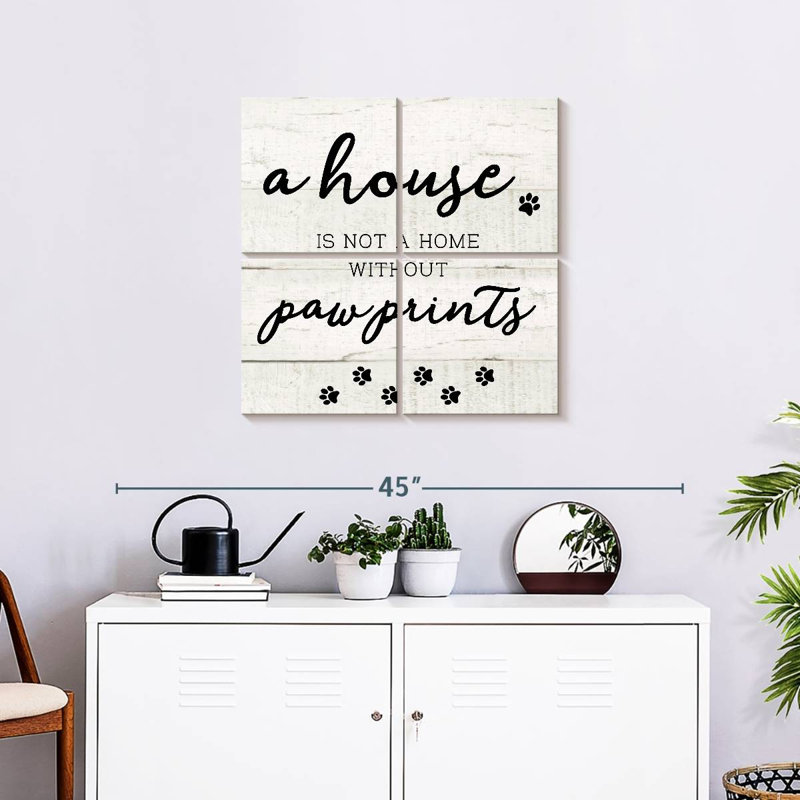 Tawel Home Pawprints, H 26 po x l 26 po