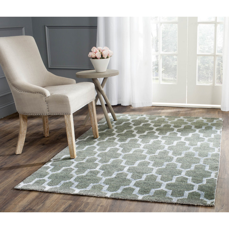 Geometric Hand Woven Area Rug, Rectangle 152 x 244cm