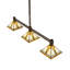 72" Long Nevada 3 Light Island Pendant