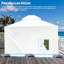 Housse de pavillon de jardin 12 'x 12' - Housse imperméable toutes saisons avec parois latérales, fenêtres en filet de polypropylène, anti-poussière universelle blanche