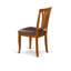 Ensemble de salle à manger 7 pièces comprenant une table ovale en bois avec rallonge papillon et 6 chaises de salle à manger en lin, 107 x 198 cm, brun selle-31150692-49667977-132804099