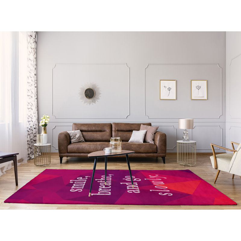 Tapis en polyester à guillemet lent en faux gemme, Rectangle 9 pi x 12 pi