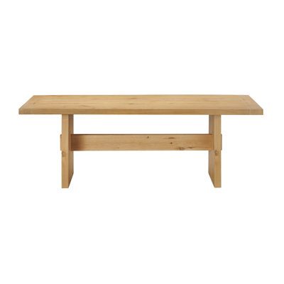 85 in. Rectangle Tan Dining Table