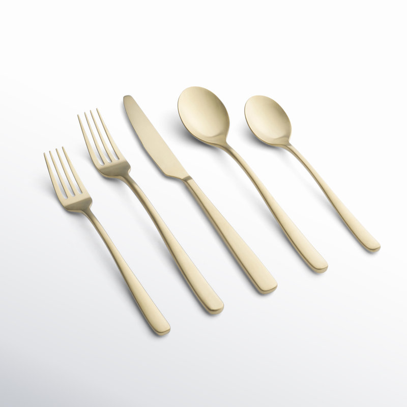  20-Piece Flatware Set, Service For 4, Champagne