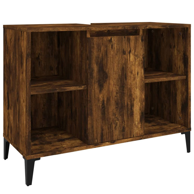 Skagway Freestanding Bathroom Cabinet, Smoked Oak