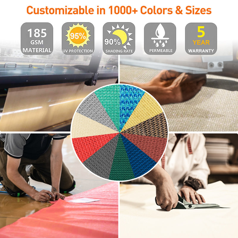 15' x 8' Triangle Shade Sail, Sand