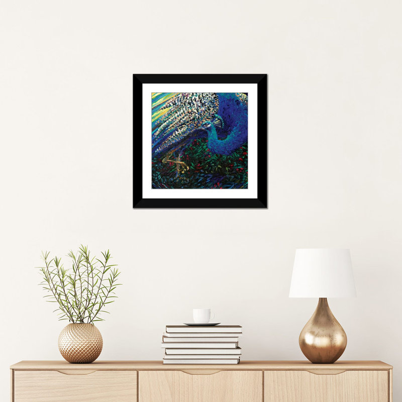 «Iris Scott - Black Peacock Diptych Panel II» par Iris Scott, reproduction d'art sur toile tendue, H 16 po x l 16 po x P 1 po
