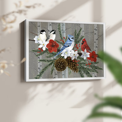 Birch Birds Collection A - Reproduction encadrée - Restickable