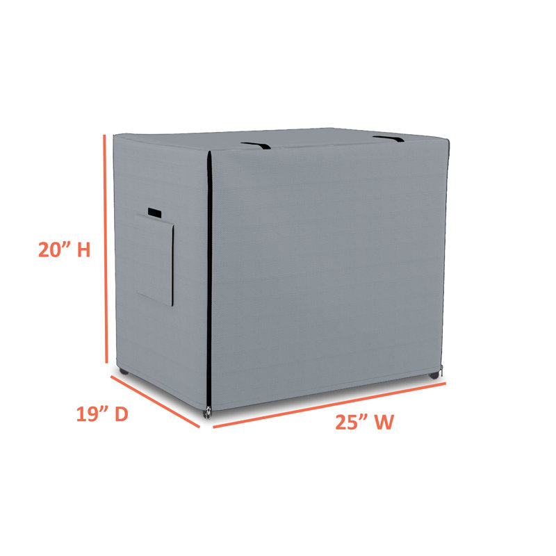 Housse pour cage intérieure / extérieure pour chien Demetries, H 20 po x l 25 po x P 19 po, gris