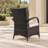 Metal Outdoor Dining Armchair with Cushions