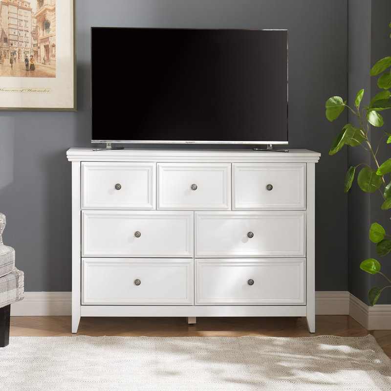 Delong Faux Wood 7-Drawer Dresser, White