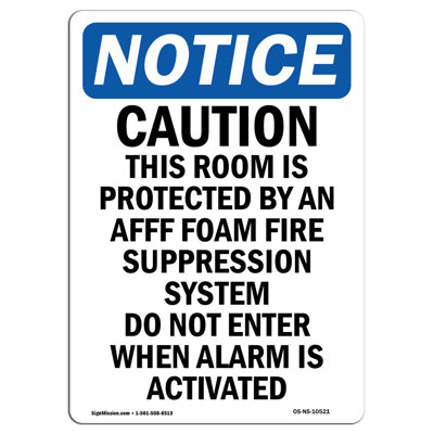 Caution This Room Is Protected Sign