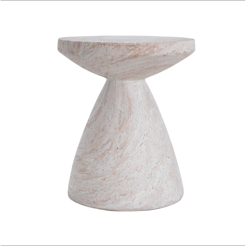 Table d'appoint d'extérieur / d'intérieur en béton léger