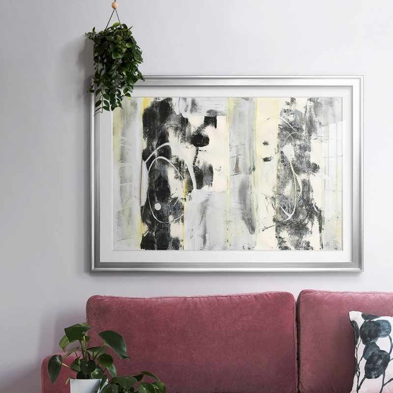 «Tall», impression encadrée avec verre biseauté mat et verre, H 15 po x l 21 po x P 1,5 po, Argent