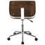 Chaise de bureau de style Mid-Century avec garniture en noyer et siège réglable en noyer, options pour un soutien optimal de la posture