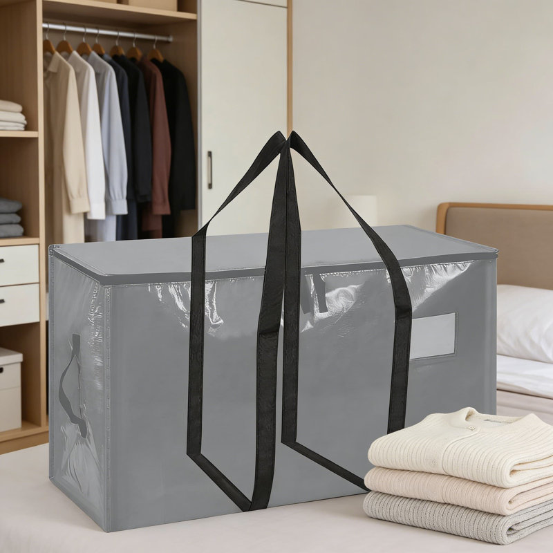 Heavy-Duty Storage Totes With Reinforced Handles And Durable Zippers, Extra Large Foldable Waterproof Packing Bags For Moving, Shipping, Travel And Space-Saving Storage