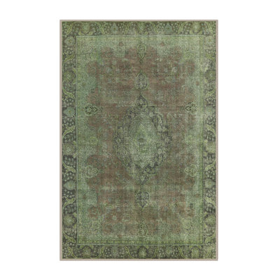 Tapis vert de style oriental